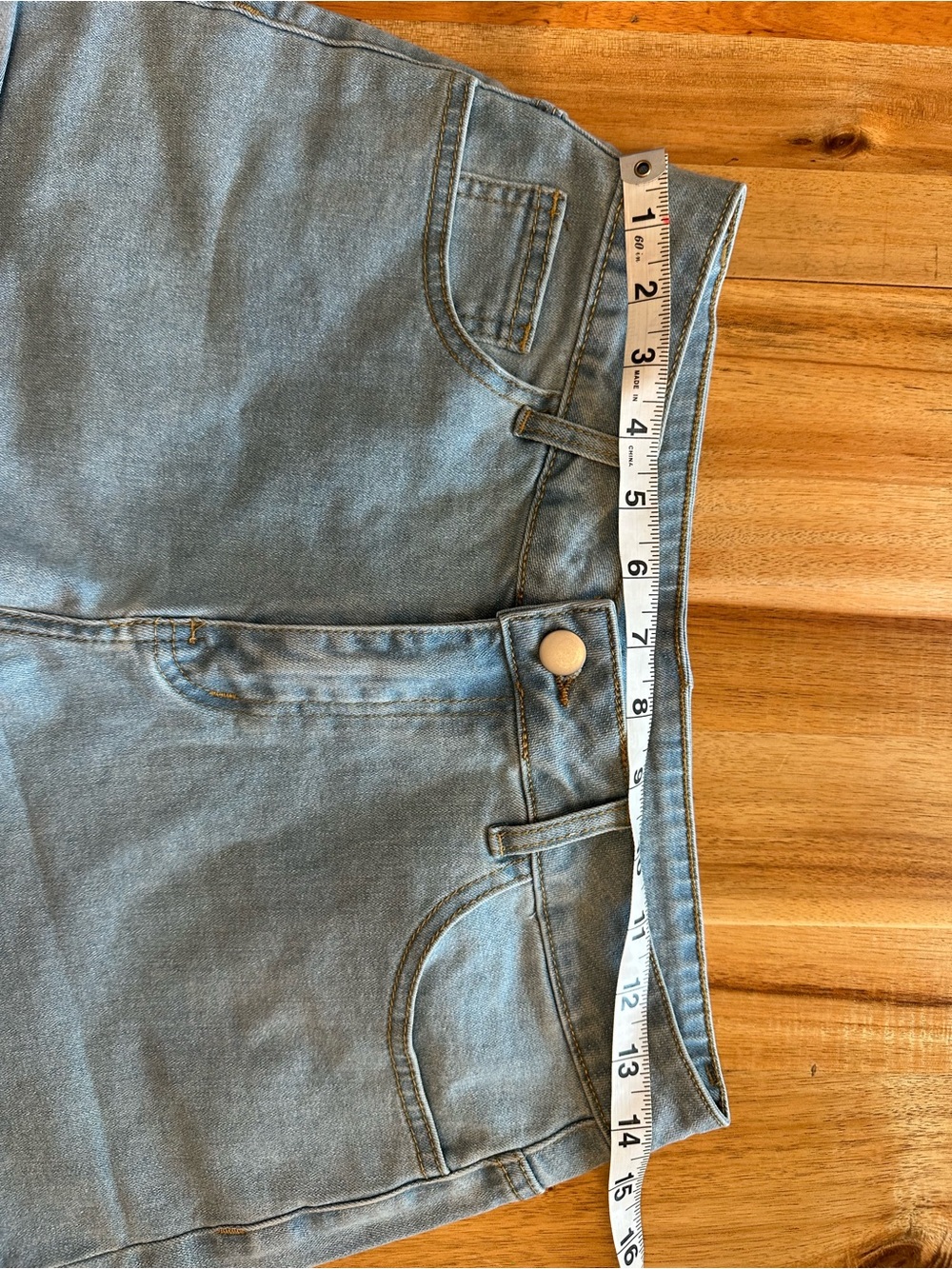 Magritta Denim Shorts for Women Mid Waisted Folded Hem Size Medium - Picture 6 of 7